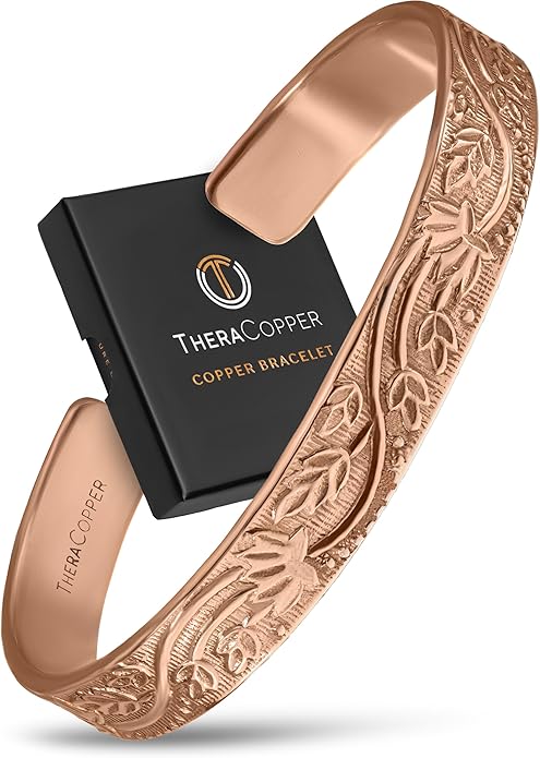 Copper Bracelet for Men & Women – 100% Pure Handmade Tibetan Cuff Bangle