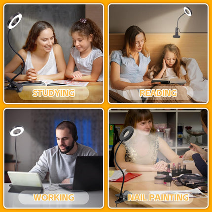 48-LED USB Lamp – Dimmable, 3 Colors, 10 Brightness, Eye-Friendly Desk Light
