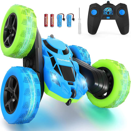 Remote Control Car Kids 4WD 360° Flip Stunt Car LED Lights Rechargeable