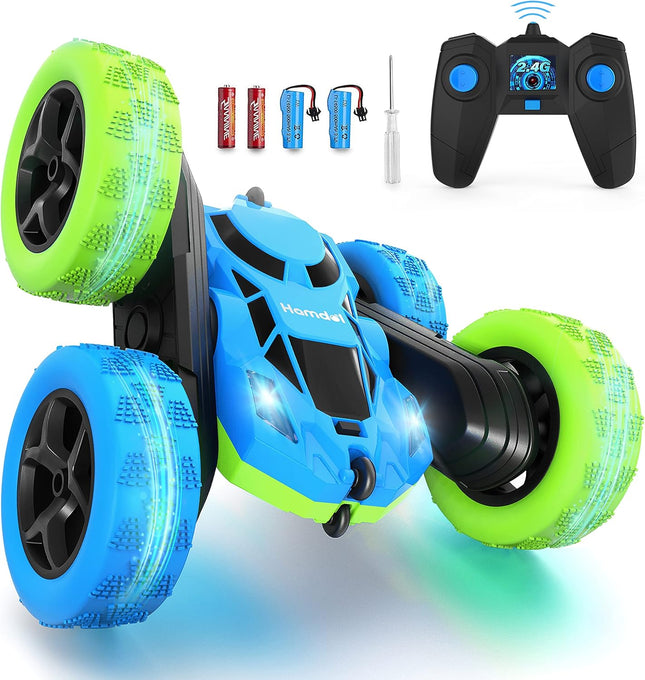 Remote Control Car Kids 4WD 360° Flip Stunt Car LED Lights Rechargeable