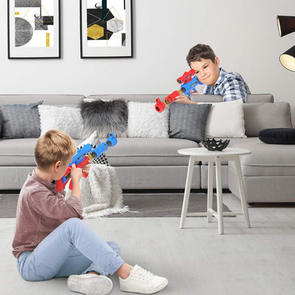 Foam Ball Shooting Game Toy, 2-Pack Popper Guns with Target & 24 Balls