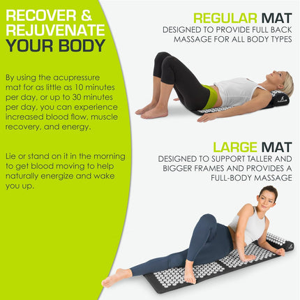 Acupressure Mat & Pillow Set for Back Pain Relief and Muscle Relaxation