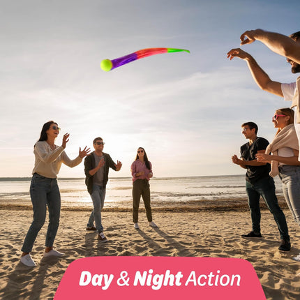 Light Up Slingtail Ball Toy for Kids Teens Outdoor Beach Games and Fun