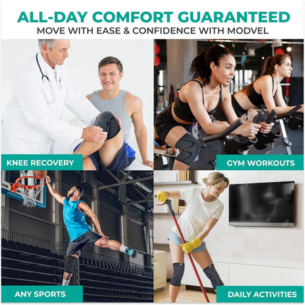 Knee Compression Sleeves for Men Women, ACL Meniscus and Arthritis Relief