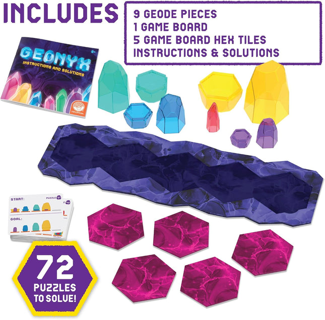 Geonyx Brain Teaser Puzzle Game Spatial Reasoning Solo Play Ages 8+