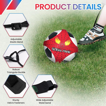 Soccer Trainer Adjustable Waist Belt, Football Ball Control Passing & Shooting Aid for Kids & Adults