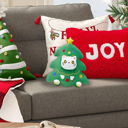 Christmas Cat Plush Toy – 12-Inch Soft Kawaii Kitten Stuffed Animal