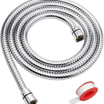 Durable Stainless Steel Shower Hose – 79" Extra Long, Handheld, Chrome