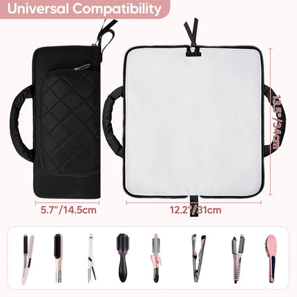 Heat Resistant Hair Tool Organizer Bag for Curling Iron & Straightener