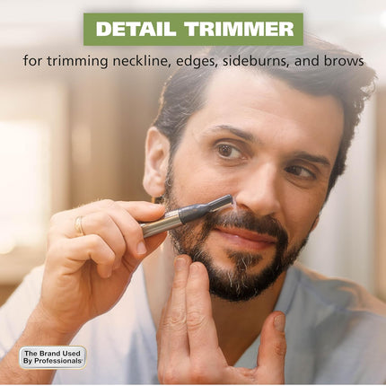 Micro Groomsman Detail Trimmer Rinseable Heads Eyebrow Nose Ear Neck Grooming Tool