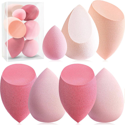 7PCS Makeup Sponge Set Blender Beauty Sponges Latex Free with Travel Case