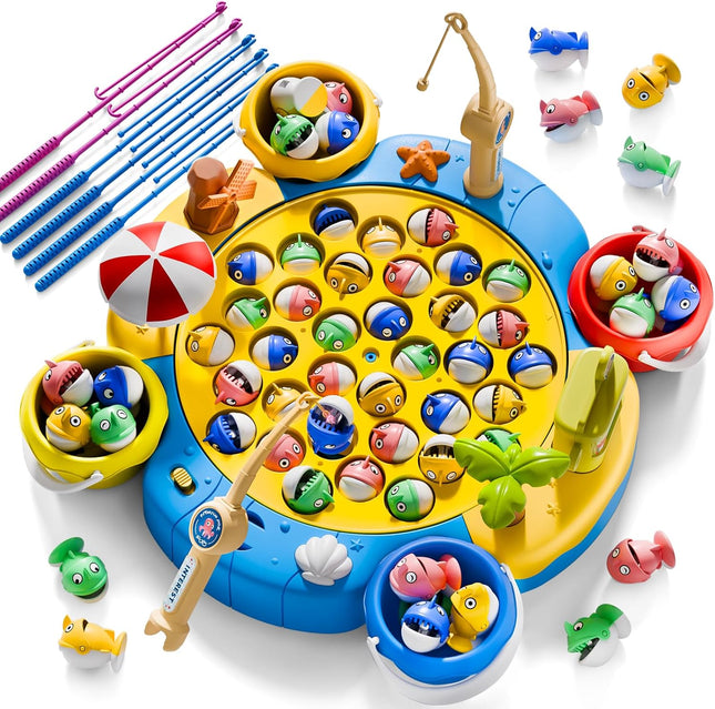 66 PCS Magnetic Fishing Game – Board Toy for Kids Ages 3–8