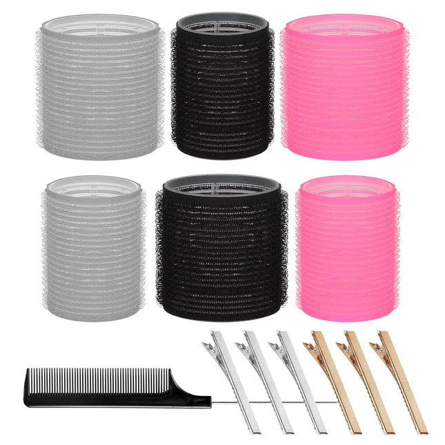 13PCS Self-Grip Hair Rollers with Clips, 64mm & 44mm, Curlers for Long & Medium Hair