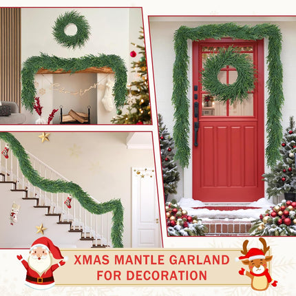 60" Real Touch Cedar Christmas Garland – Bendable, Lifelike Faux Greenery
