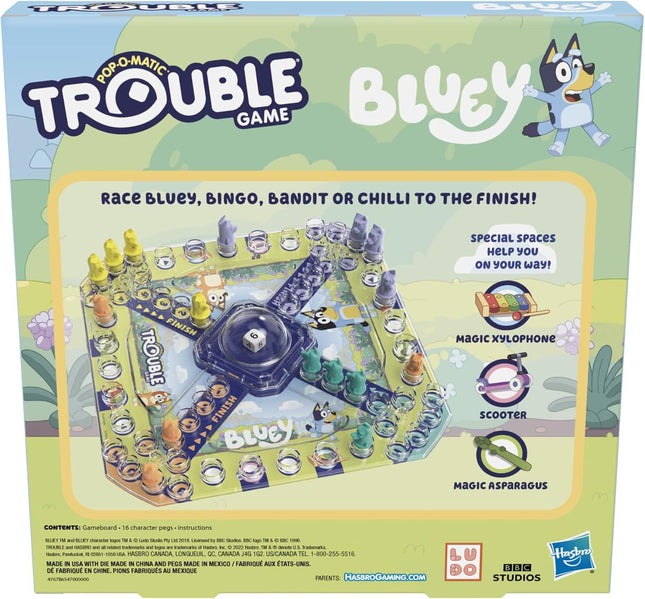 Bluey Trouble Board Game, Fun Family Game for Kids 5+ (Amazon Exclusive)