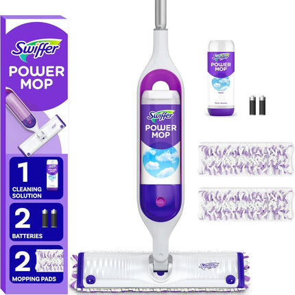 PowerMop Multi-Surface Floor Cleaning Kit with Pads, Solution & Batteries