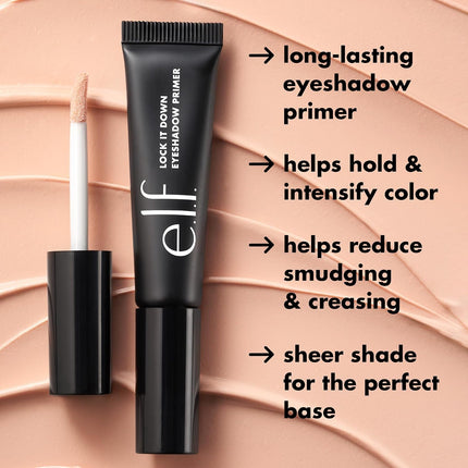 Lock It Down Eyeshadow Primer, Creamy Color Intensifier, Crease-Resistant, Vegan