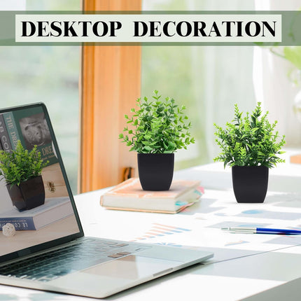 2pcs Artificial Plants for Bathroom Bedroom Kitchen Shelf Decoration
