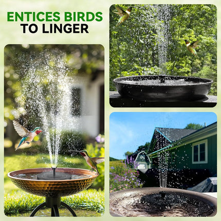 Upgrade Solar Water Fountain – 2.5W Bird Bath Pump for Outdoor Use
