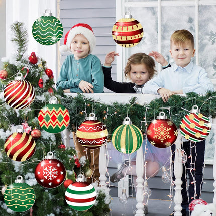 12-Pcs Hanging Candy Cane Ornaments for Christmas Yard: 8x8 Inch Outdoor Decorations