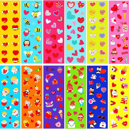2030 PCS Valentine’s Day Stickers: 120 Sheets of Cute Heart & Love Stickers for Kids