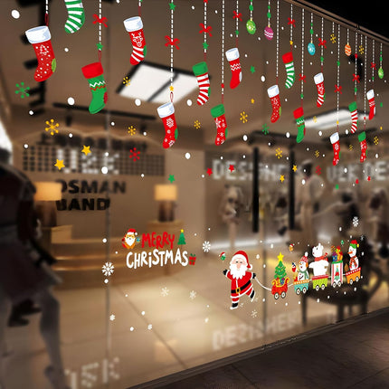 Christmas Garter Window Decals – DIY Static Clings for Living Room & Storefront