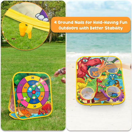 Bean Bag Toss Game for Kids, Outdoor Cornhole Toy for Ages 3–8