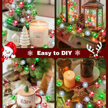 Battery Powered Christmas Lights – 10ft 30LED Twinkle Fairy Lights with Remote