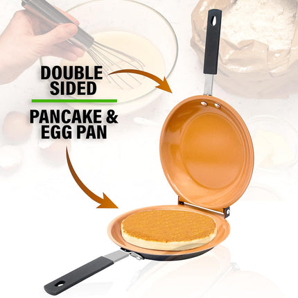 Pancake Griddle Pan – Double-Sided Nonstick for Fluffy Pancakes & Breakfast