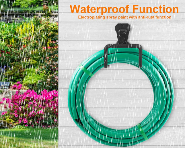 Metal Garden Hose Holder – Heavy Duty Wall-Mounted Hose Reel & Hooks