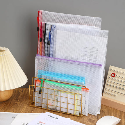 30 Pcs Mesh Zipper Pouch Bags 8 Sizes Waterproof Travel Storage Organizer