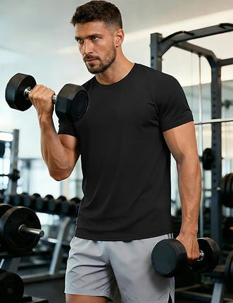 Men's UPF 50+ Short Sleeve Rash Guard Quick Dry Workout Running Swim Shirt