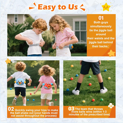 Shaking Ball Game Set with 40 Balls Outdoor Indoor Party Game for Family