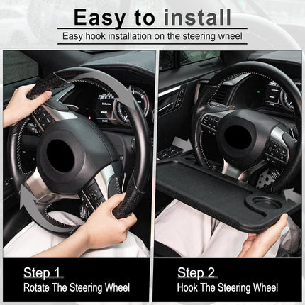 Car Steering Wheel Desk – Multipurpose Travel Accessory, Laptop Tray & Console
