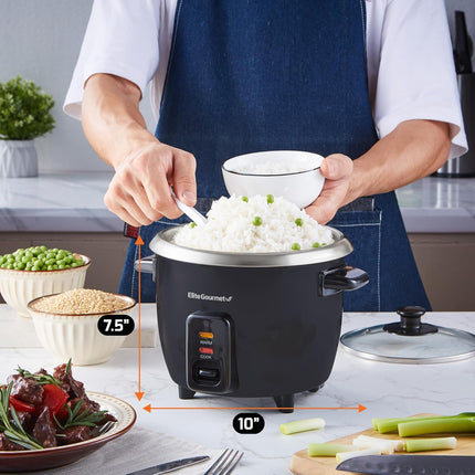 6-Cup Electric Rice Cooker – ERC003BX, Keep Warm, Soups, Stews & Cereals