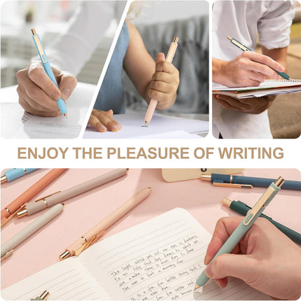10PCS Gel Pens Black Ink – 0.5mm Fine Point Retractable Smooth Writing Pens