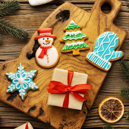 9-Piece Christmas Cookie Cutter Set – Metal Holiday Baking Shapes