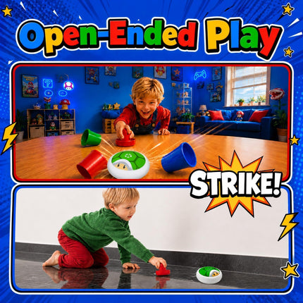 Kids Tabletop Air Hockey Game, Hover Puck with 2 Paddles, Indoor Family Toy