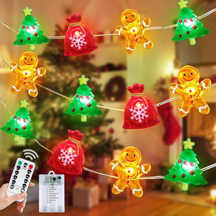 10FT 30 LED Christmas Fairy Lights – Battery Operated with Remote & Timer