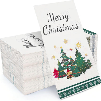 50-Pack Christmas Napkins – Disposable Santa Paper Napkins for Holiday Party