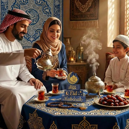 4Pc Ramadan Wooden Decorations Eid Mubarak Islamic Tiered Tray Decor