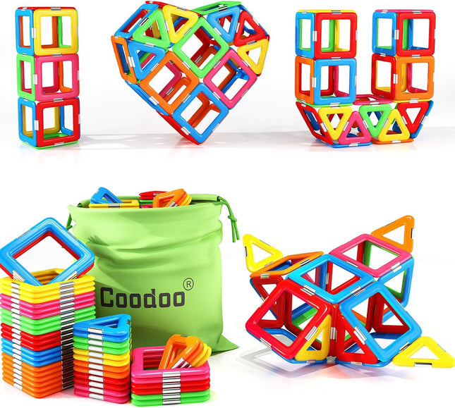 Upgraded Magnetic Blocks Starter Set, STEM Learning Toy for Kids 3+