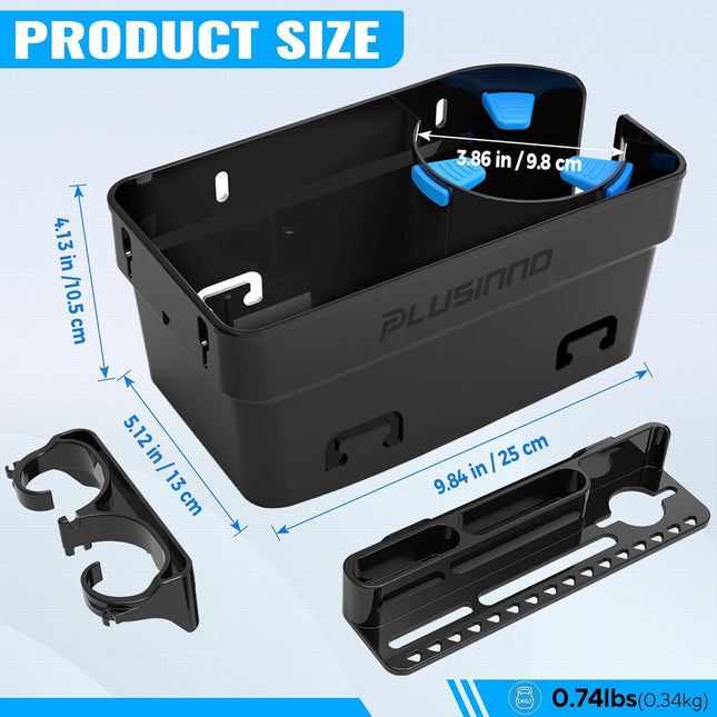 Boat Cup Holder & Caddy Organizer with Rod Holder – Fishing & Storage Accessory