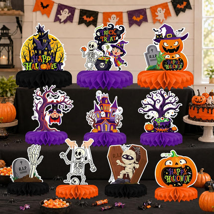 Halloween Party Decorations, Honeycomb Centerpieces & Table Toppers for Birthdays