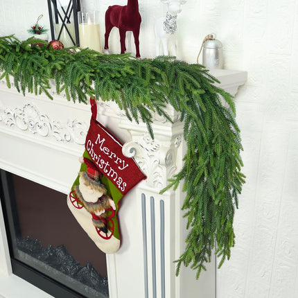 60" Real Touch Cedar Christmas Garland – Bendable, Lifelike Faux Greenery