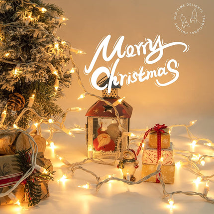 2Pack Clear Christmas Lights – 50ct Warm White Mini String Lights, Indoor/Out