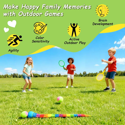 Toss Catch Ball Game Set with Dual Sided Paddles for Kids Outdoor Play