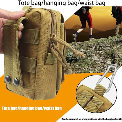 2-Pack Tactical MOLLE Pouches – Universal EDC Waist Bags with Holster
