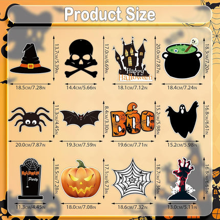 36-Piece Halloween Hanging Swirls, Ghost Pumpkin Skull Ceiling Party Decorations