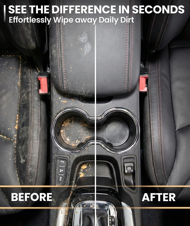 3-in-1 Car Cleaning Wipes, 90-Pack Interior & Exterior Cleaner, Glass & Protectant